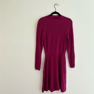 GAP Fuchsia Long Sleeve Sweater Dress